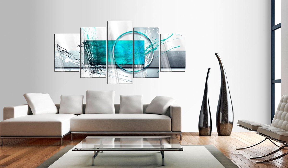 Afbeelding op acrylglas - Turquoise Expression [Glass]